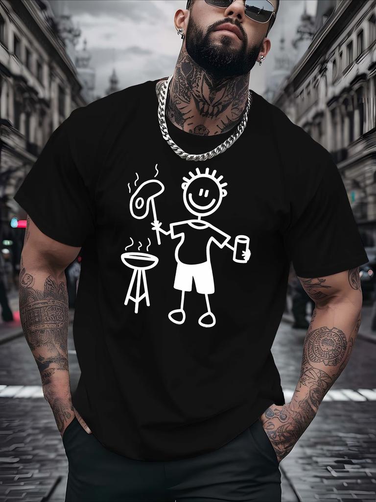Funny Grill Master Bbq Party Designe Unisex T Shirt Tee Unisex Cotton Summer Spring Oversized Novelty Streetwear Casual Fitness Top
