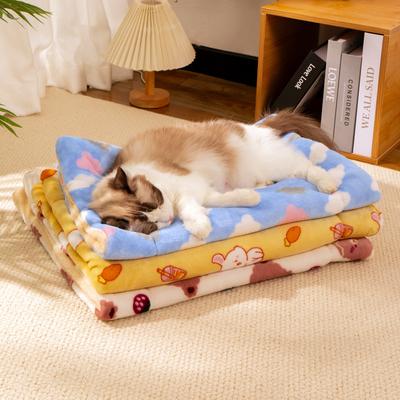 Pet Blanket Cat Blanket Cat Mat Thickened Autumn and Winter Warm Dog Mat Kennel Blanket Kennel Sleeping Mat