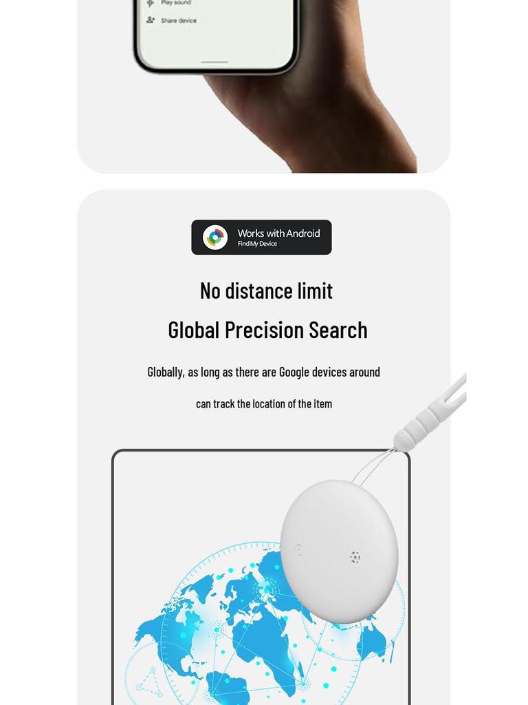 Google Remote GPS Tracker - Anti-Lost System for Phone, Car Key, Wallet