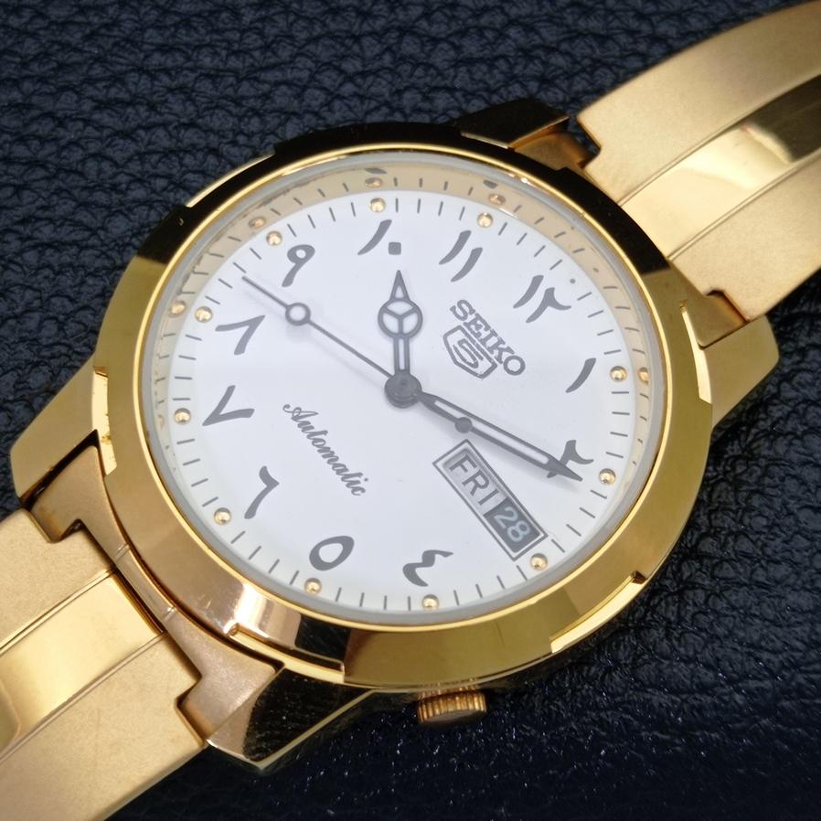MĘSKI ODNOWIONY SEIKO 5 JAPAN 6309A AUTOMATYCZNY ARABSKI BIAŁA TARCZA ZEGAREK a426405-2