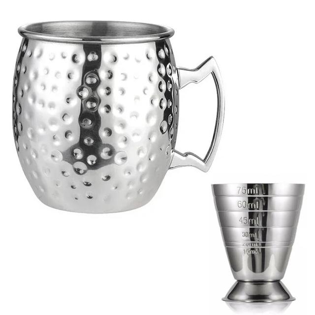 Moscow Mule Mug Coffee Cup Bar Drinkware Champagne Cup Cocktail Wine Cup Stainless Steel Hammered Copper Plated Beer Cup