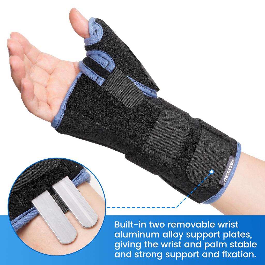 Velpeau Wrist Splint Medical For Carpal Tunnel Pain, Tendonitis And Arthritis, Wrist Brace With Adjustable Thumb Support