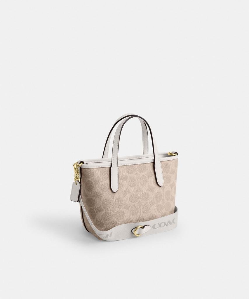 COACH OUTLET Borsa Tote Mini City - Tela Signature Beige