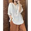 TIFICY Women's Fashion Casual Summer Spring Solid Color Print 1/2 Sleeves V-Neck Blouses & Shirts