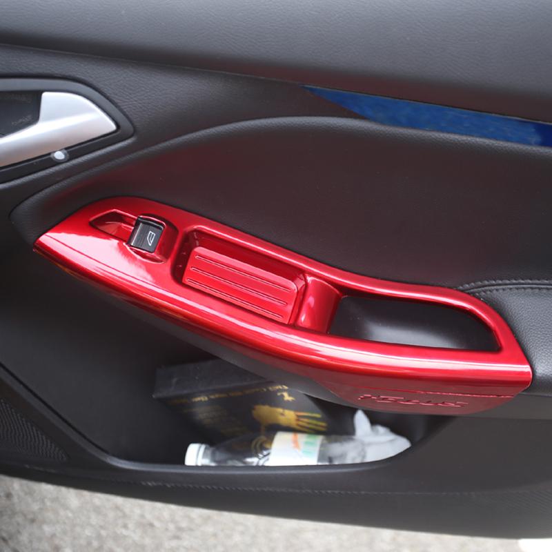 Trei stiluri de panou de ridicare a geamului mașinii ABS, cadru de decorare, autocolant ornamental pentru Ford Focus MK 3 4 MK3 MK4 