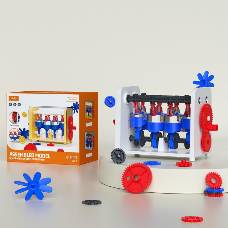 

Model Engine Plastic Machinery Assembly Component Set Children Puzzle Toy белый