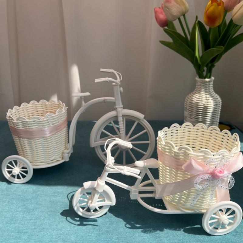 Bicycles Planter Tabletop Decorations for Home Party Wedding Centerpieces Nostalgic Bicycles Flower Basket Plant Stand