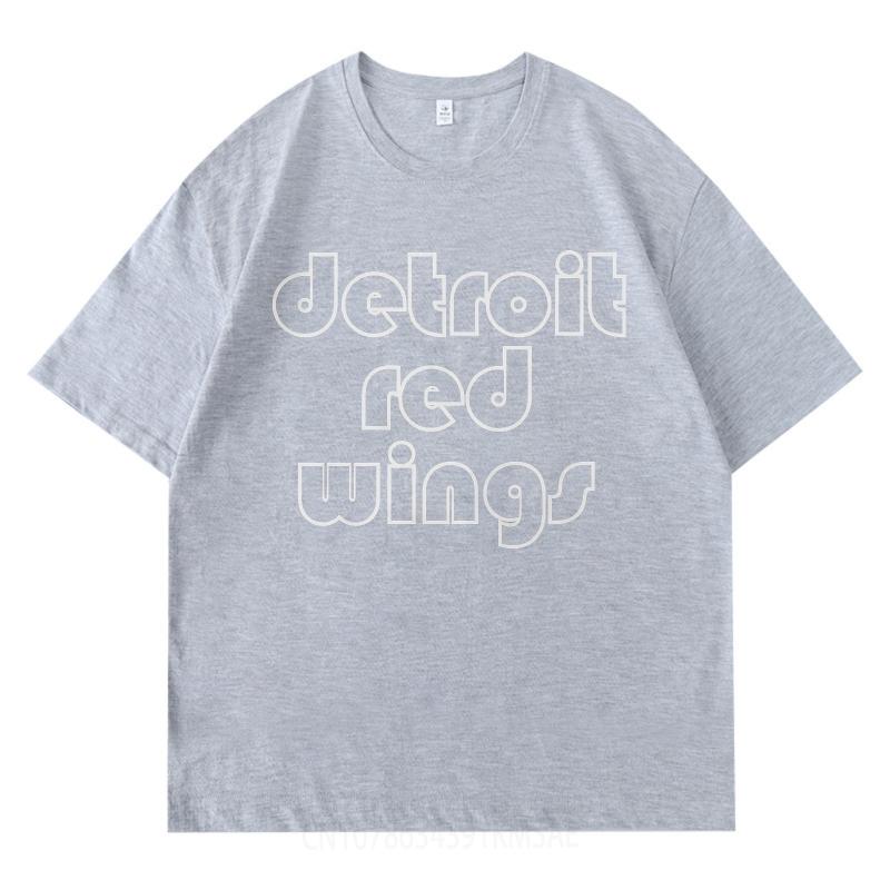 Casual Summer For Man Tshirt Detroit Red Wings Short Sleeve Travel ONeck Tshirt Men Tshirt Funny Tshirt Round Neck Tee