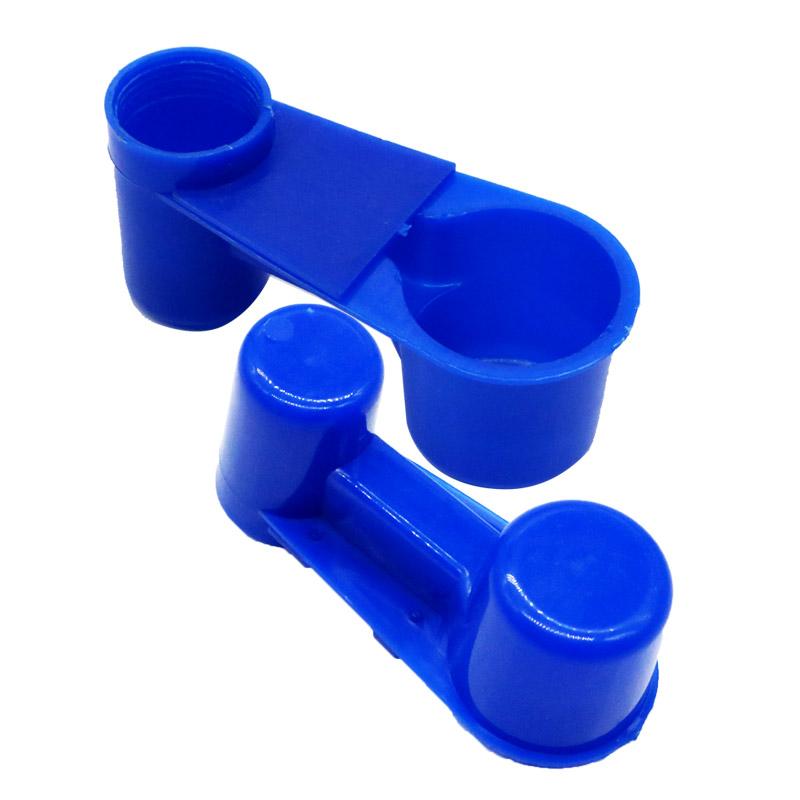 5/10/20Pcs Bird Quail Drinker Cups Water Bottle Cup Cat Chicken Pigeon Parrot Hamster Double Nozzle Water Guide For Family