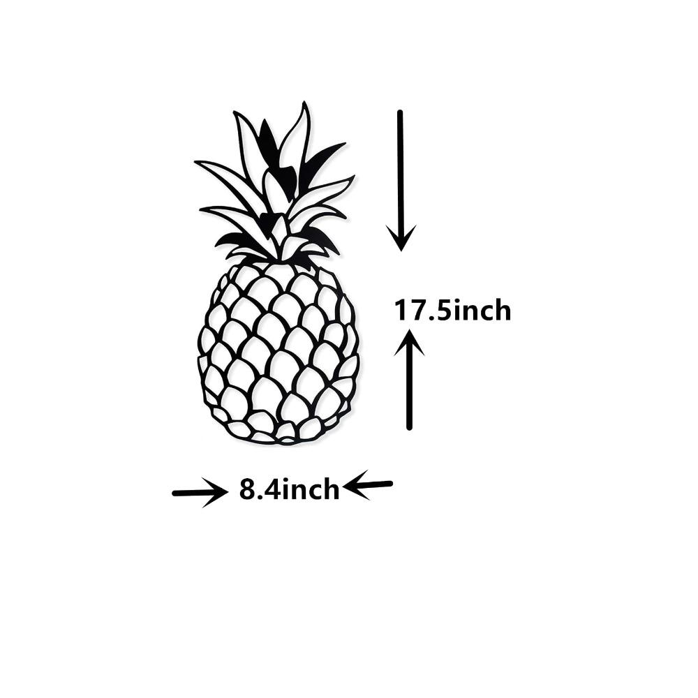 

Modern Pineapple Shaped Wall Decor, 3D Metal Art Sculpture for Living Room Bedroom Home Hanging Ornament