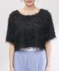ROPE PICNIC Knit Tape Yarn Black Women's Top, (01)
