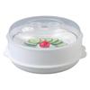Microwave Steamer Container for Office Meals - Steamed Bun Heating with Lid and Rack