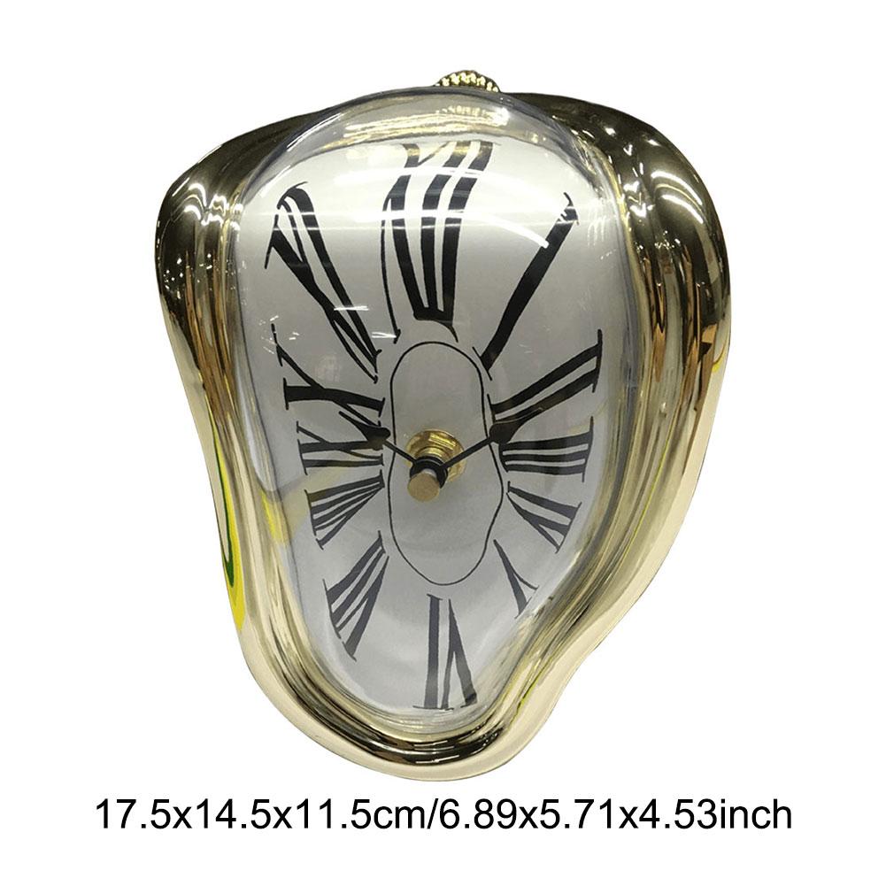 Surreal Melting Wall Clock Artistic Design Salvador Dali Inspired Distorted Timepiece for Unique Home Decor