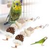 2Pcs Pet Bird Parrot Toy Loofah Sepak Takraw Pine Cone Artificial Hide Rope Non Staining