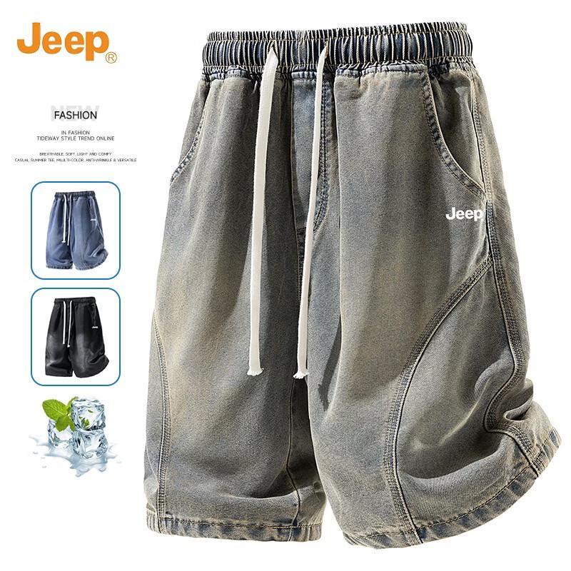 JEEP Men s Ice-Feel Tencel Denim Bermuda Shorts 3XL