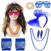 Vibrant Punk Rock Wig Set For Unisex Complete With Colorful Accessories For Nostalgic Style