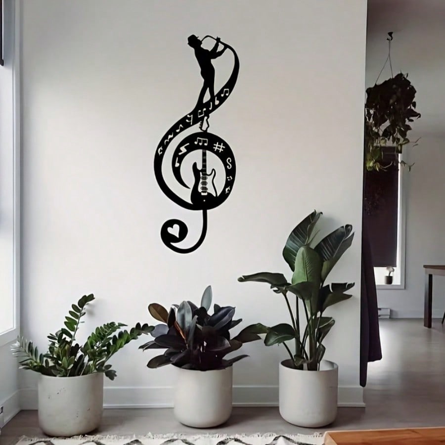 Metal Wall Art Musical Trio Decor Gift for Home Office