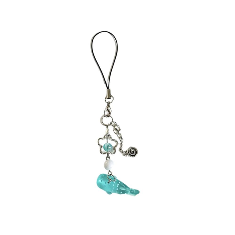Marine Animal Phone Chain Beaded Phone Lanyard Sweet Girl Cellphone Strap Bag Keychain