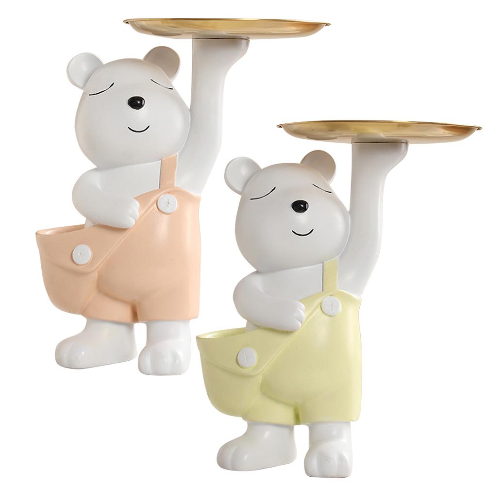 

Статуя животного, украшение из смолы, современный поднос для хранения медведя, декор стола в виде животного, скульптура, украшение для гостиной, стола