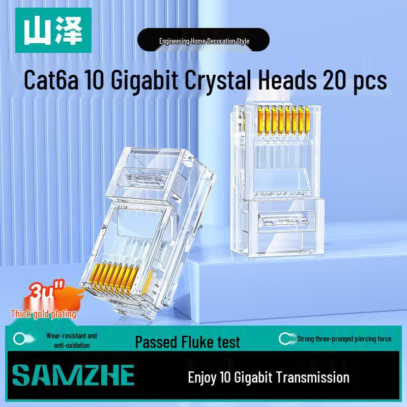 Shanze Cat6a Gold-Plated RJ45 Ethernet Connector