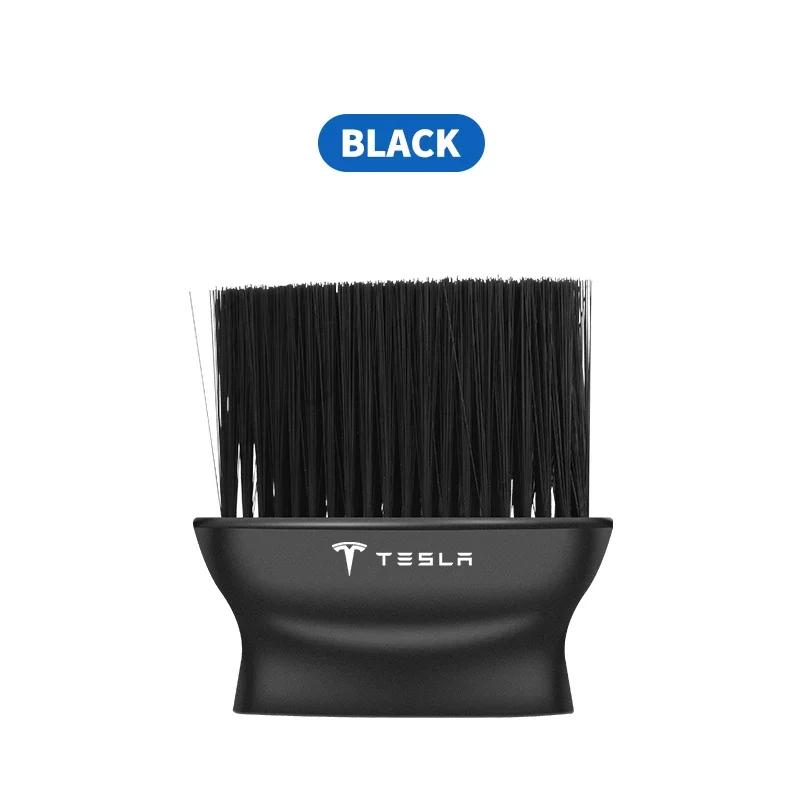 

Car Sticker 2025 New Tesla Car Soft Brush Car Crevice Dust Removal Artifact Brush for Tesla Model 3 Y S X Roadster Cybertruck Ju чёрный