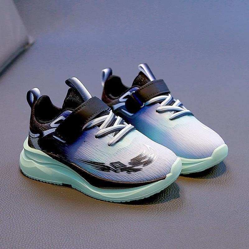 

Breathable Shockproof Boys Running Sneakers Spring Autumn Mesh Soft Sole Casual Shoes size 31 чорний