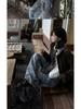 Unisex Retro Harrington Jacket – Plaid Lapel, Patchwork Design, Short Workwear Style for Spring/Autumn