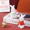 Halloween Rabbit Figurine Resin Craft Garden Decor Miniature Sculpture for Windowsill
