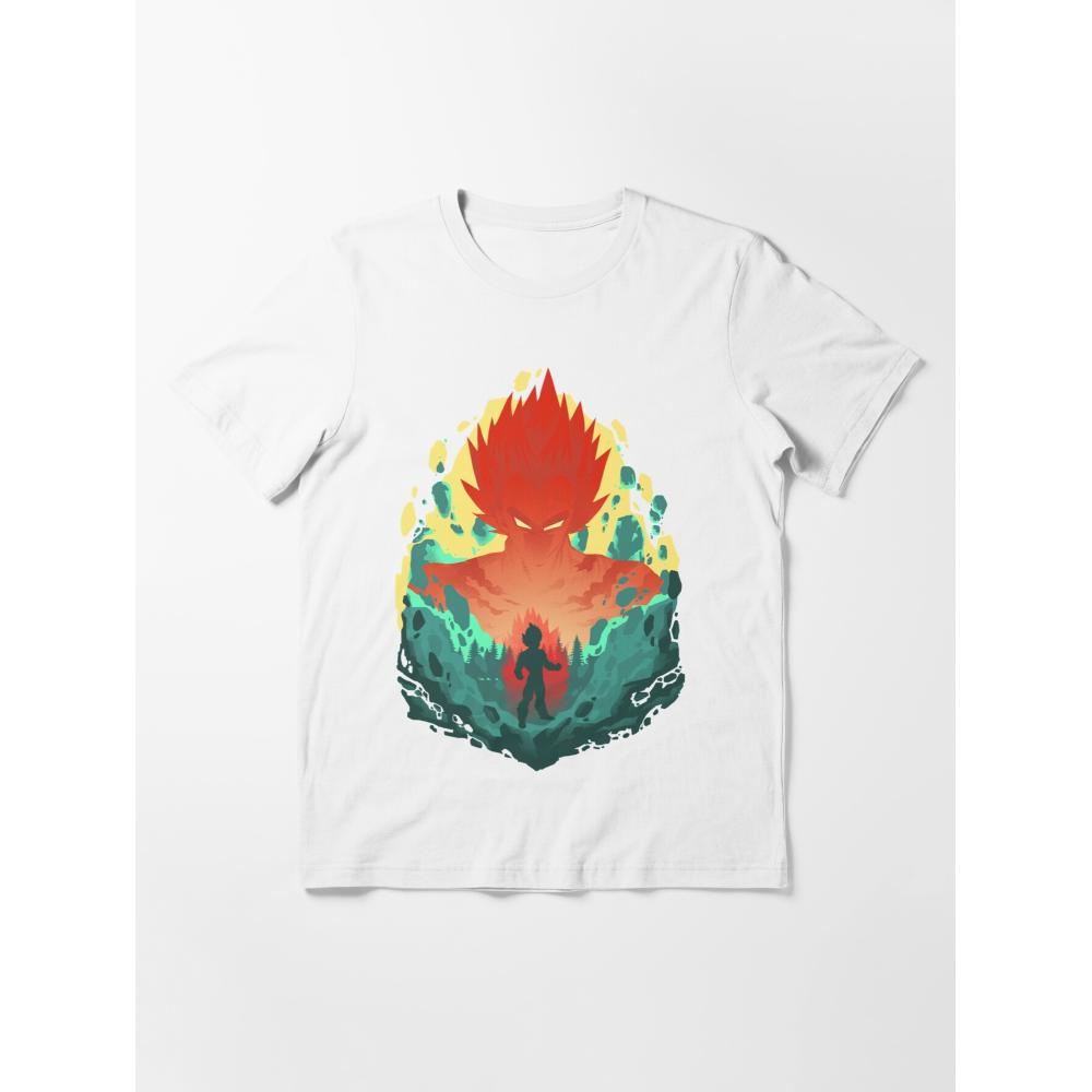 

Super Saiyan Silhouette T-Shirt,Soft Breathable & Fade-Resistant, Classic Fit for Daily Casual Wear XXL белый