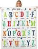 Counting Numbers Educational Blanket Soft Sherpa Throw Learning Tool for Kids Math Practice Bedroom Nursery Decor