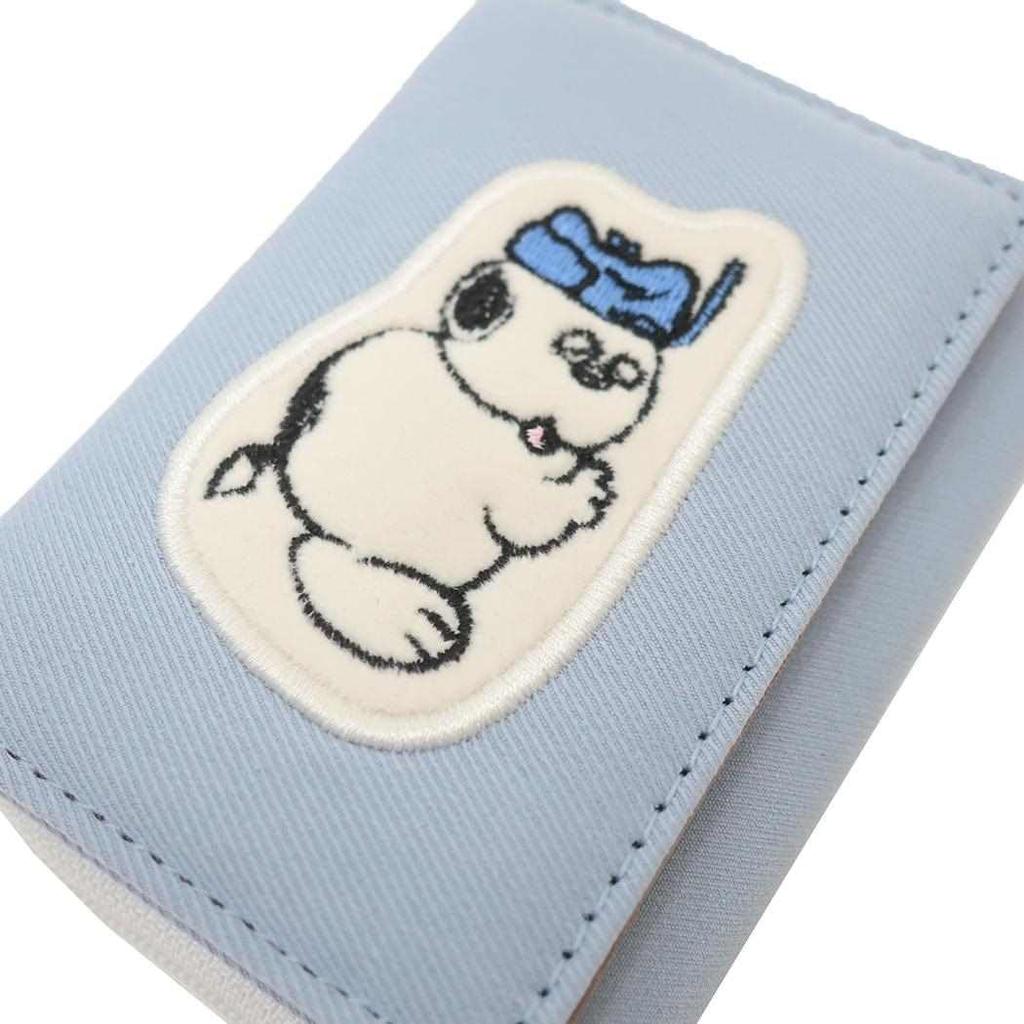 Snoopy Zipper Tri-fold Wallet Blue Applique Olaf