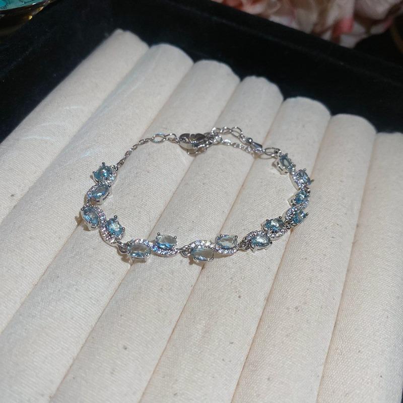 Zircon rhombus flower hollow adjustable bracelet Korean niche exquisite bracelet temperament versatile fashion jewelry women