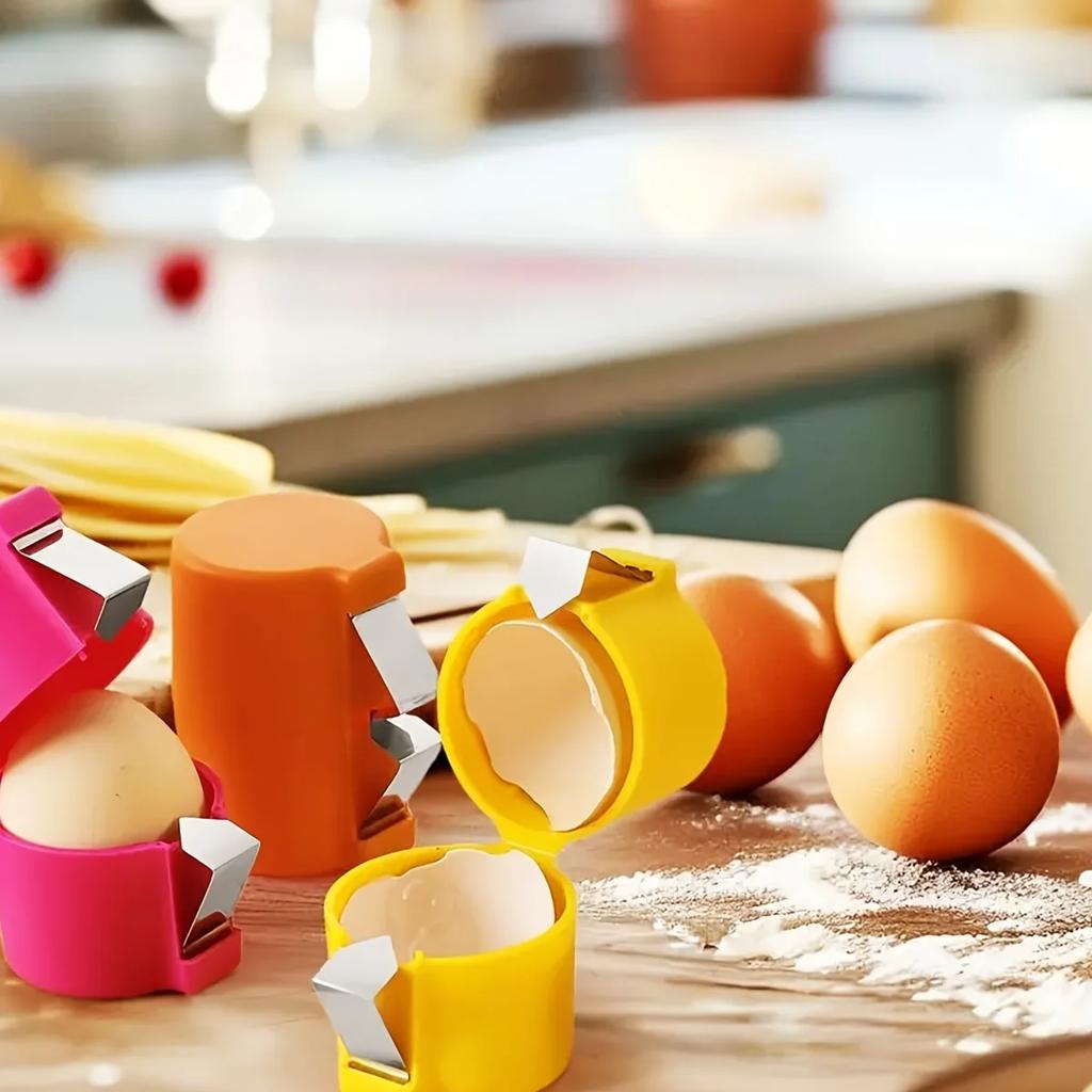 1/3pcs-Stainless Steel Eggshell Separator - Quick Peel & Yolk Splitter, Durable Kitchen Baking Essential with Easy-Grip