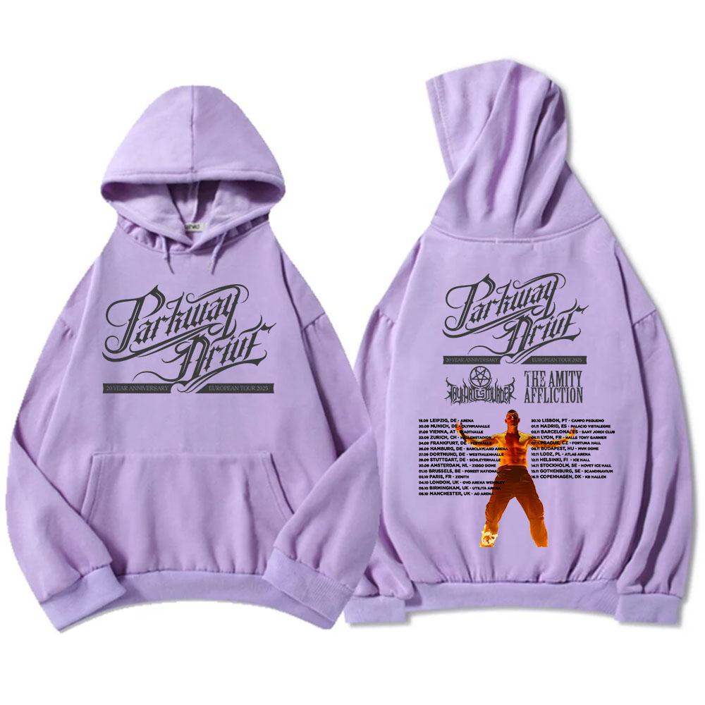 Parkway Drive 20 Year Anniversary European Tour 2025 Hoodies Rock Band Fashion Graphic Sweatshirts Winter Fleece Men Pullovers