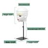 Kawakami PVC Display Head Stand for Hats, Eyewear, Accessories, Wigs, and Headphones