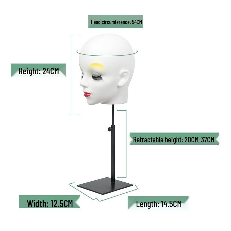 Kawakami PVC Display Head Stand for Hats, Eyewear, Accessories, Wigs, and Headphones