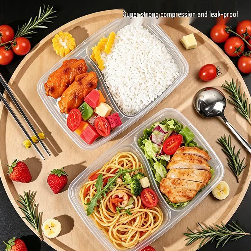 Hengming Taihe Disposable 2-Compartment Takeaway Lunch Boxes