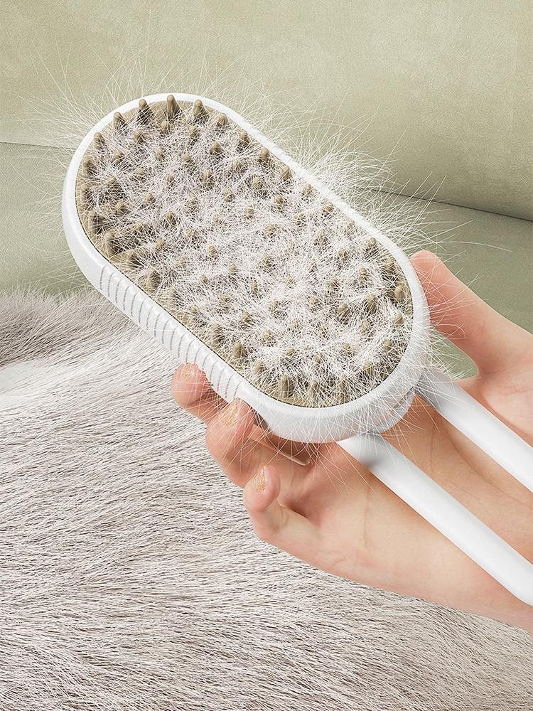 USB Rechargeable Cat Dog Grooming Comb Spray Cat Brush Dog Cat Massage Brush for Washing Brushing for Short Long Haired Pets