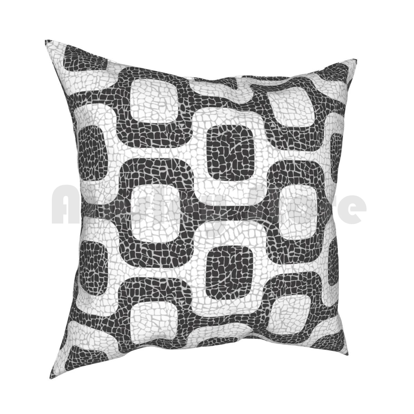 Ipanema Beach Boardwalk Pillow Case Printed Home Soft DIY Pillow Cover Copacabana Rj De Janeiro Carioca Brasil Brazil 30x30cm 12x12in
