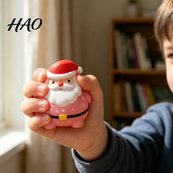 Anxiety Relief Gadget Santa Claus Stress Toy, Christmas Squeeze Sensory Party Favors Soft Slow Rebound Fidget Toy for