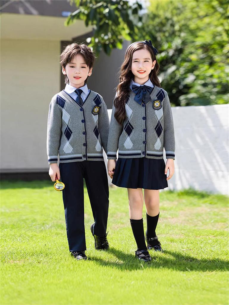 Dreiteilige Pullover-Uniform im britischen Stil für den Chor der Grundschule und den Kindergarten