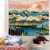 1pc Nordic Style Landscape Tapestry, Polyester Fabric, Machine Washable, Suitable for Bedroom and Living Room Decoration