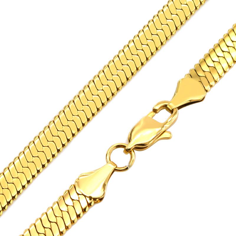 Fashion High Quality Silver Gold Plated Necklace Snake Blade Chain Necklace for Man Woman Jewelry