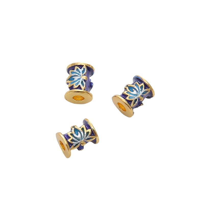 Copper Cloisonn Beads Charm Accessories For DIY Jewelry Making Bracelet Earring Necklace