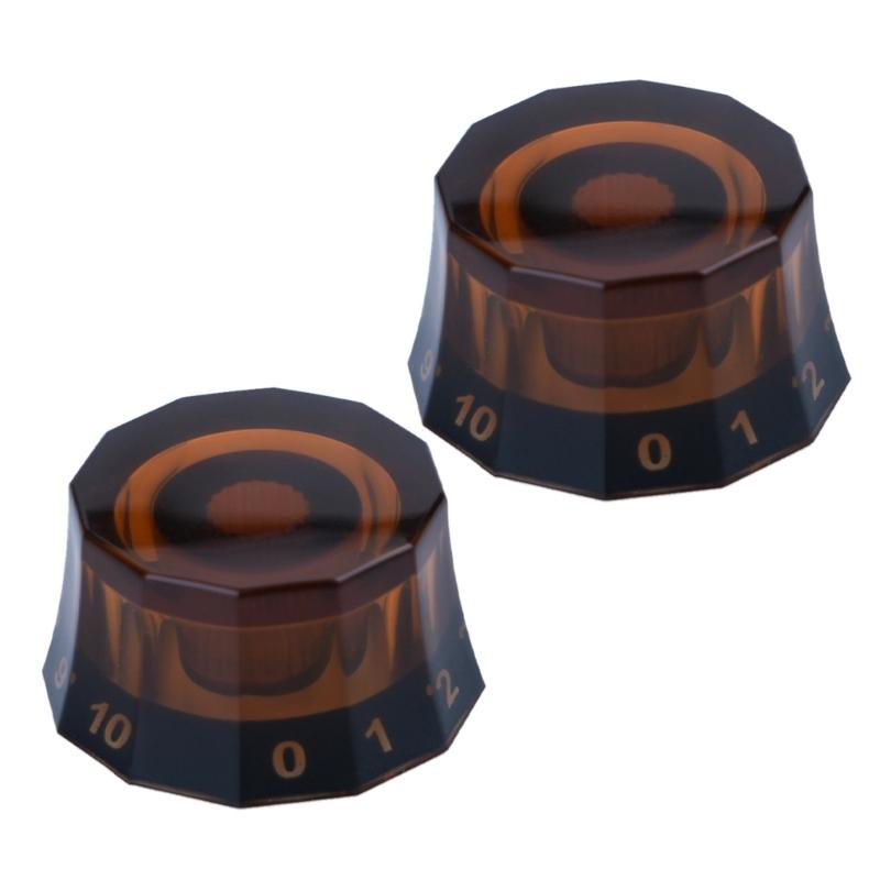 4 Pcs Guitar Acrylic Knobs Speed Control Knobs Volume Tone Control Knobs Potentiometer Cap for Electric Guitar or Bass