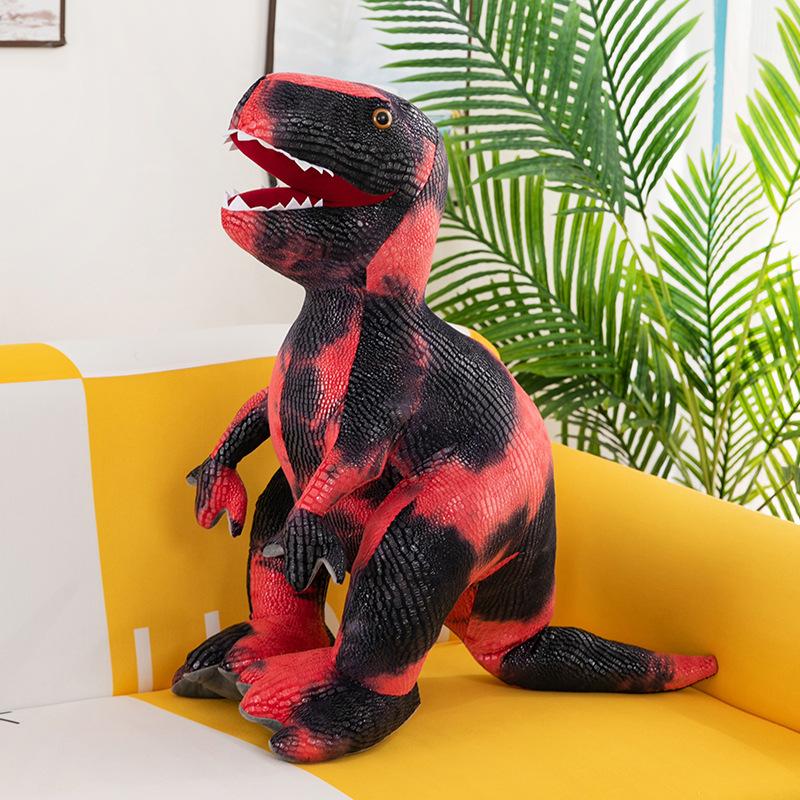 

Dinosaur Toy Plush Cute Cartoon Tyrannosaurus Children Holiday Gift Pillow Doll 57cm/22.44in червоний