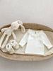 Spring Autumn Baby Girl Solid Long Sleeve Ruffled Neck Base Layer Top
