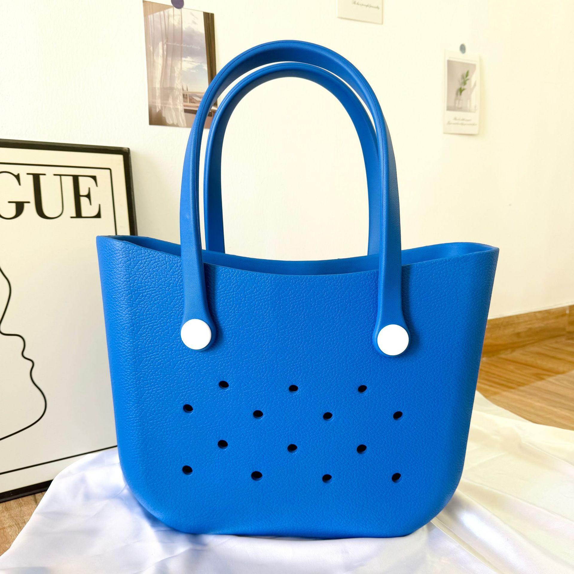 

Rubber Tote Bag- Lightweight,Washable,Durable -All Purpose EVA Beach Bag for Women Tote for Trave,Moon синий