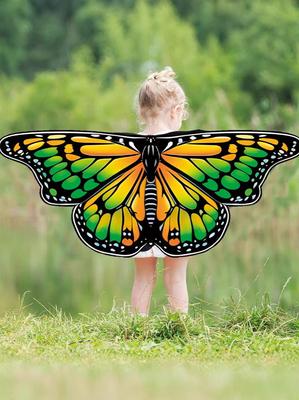 Children's Halloween Butterfly Cape Costume with Wings Shawl