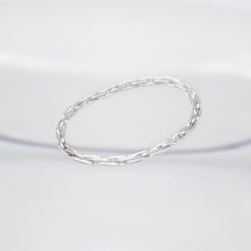 BONBEAU Collin Cut Link Silver Chain Ring Collin Cut Link Chain Silver 925 Ring